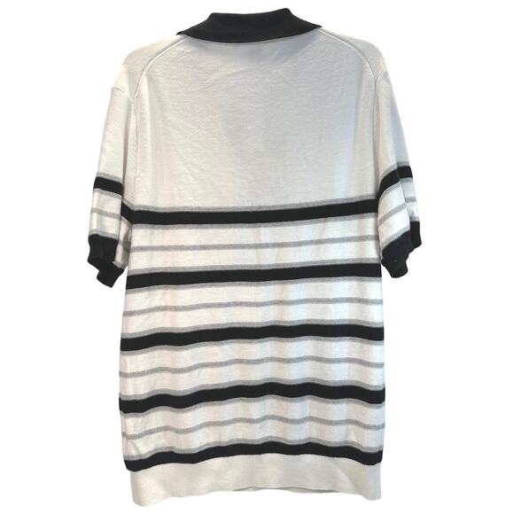 Frederick Anderson Copenhagen Collared V-Neck White Golf Sweater men sz M - Picture 3 of 5